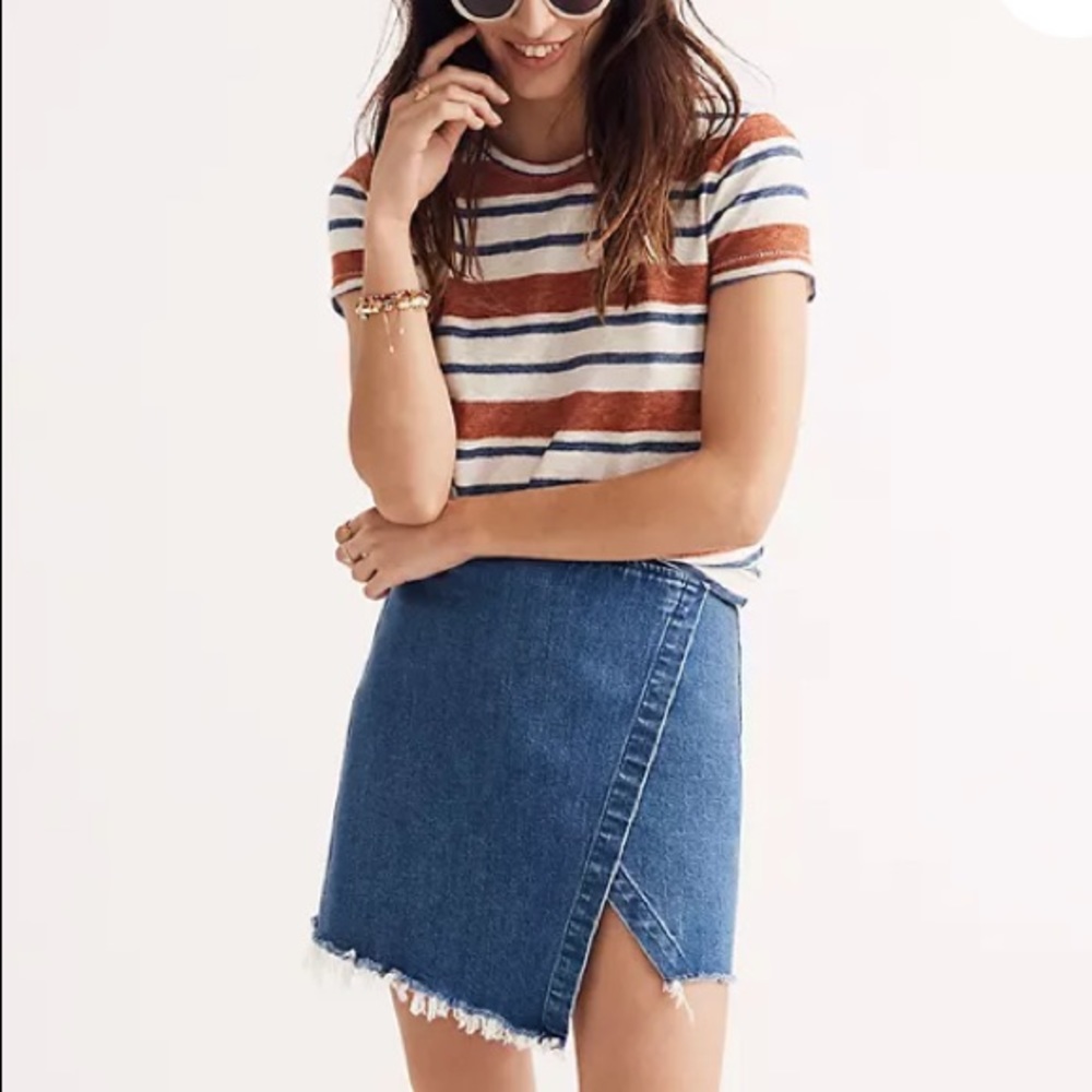 Madewell Denim Wrap Mini Skirt